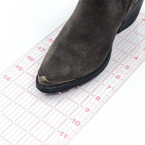 Jeffrey Campbell Cromwell Women Green Suede Western Low ankle boots size 7.5 - Picture 7 of 12